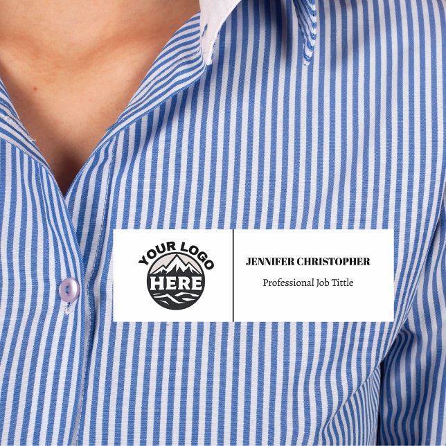 Custom Company Employee Name Tag with Your Logo (Creator Uploaded)