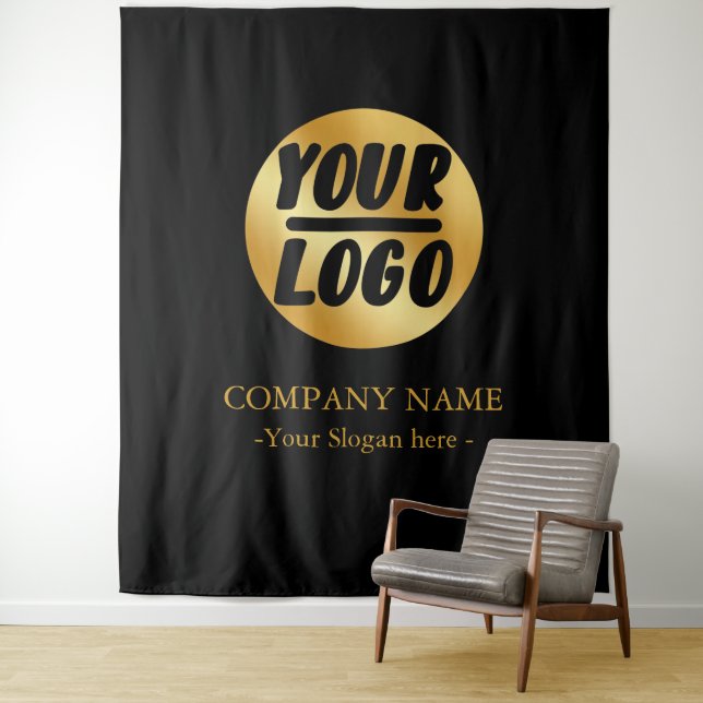 Custom Company golden Logo Backdrop For Events (In Situ)