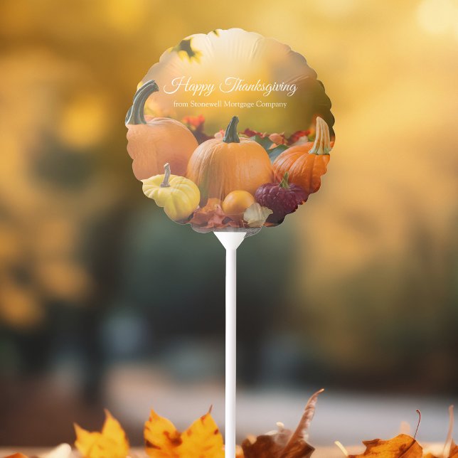 Custom Company Happy Thanksgiving Pumpkin Party Balloon (Creator Uploaded)