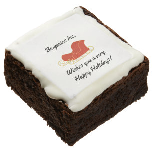 Custom Company Holiday Client/Employee Gift Brownie