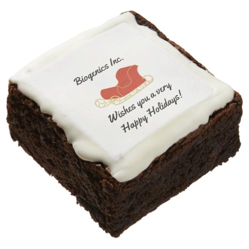 Custom Company Holiday ClientEmployee Gift Brownie