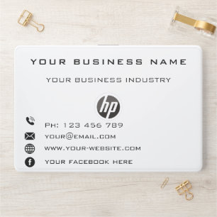 Custom Company Info Business Laptop Skin Example