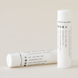 Custom Company Info Promotional Business Lip Balm