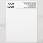 Custom Company Letterhead Your Logo Name Text Info<br><div class="desc">Custom Colors and Font - Your Business Letterhead with Logo - Add Your Logo - Image or QR Code / Name - Company / Address / Contact Information / more - Choose / add your favorite colors / font / size ! Resize and move or remove and add elements -...</div>
