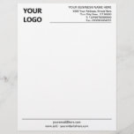 Custom Company Letterhead Your Logo Text Info<br><div class="desc">Custom Colors and Font - Your Business Letterhead with Logo - Add Your Logo - Image / Business Name - Company / Address - Contact Information / more - Resize and move or remove and add elements / image with Customization tool. Choose colors / font / size ! Good Luck...</div>