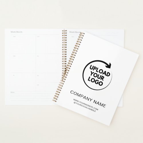 Custom Company Logo | 8.5" x 11", Hard Cover, Gold Planner