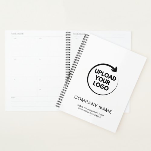 Custom Company Logo | 8.5" x 11", Hard Cover Planner