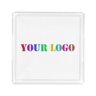Custom Company Logo Acrylic Serving Tray Example