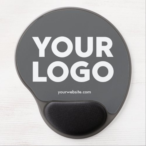 Custom Company Logo and Business Website on Grey Gel Mouse Pad