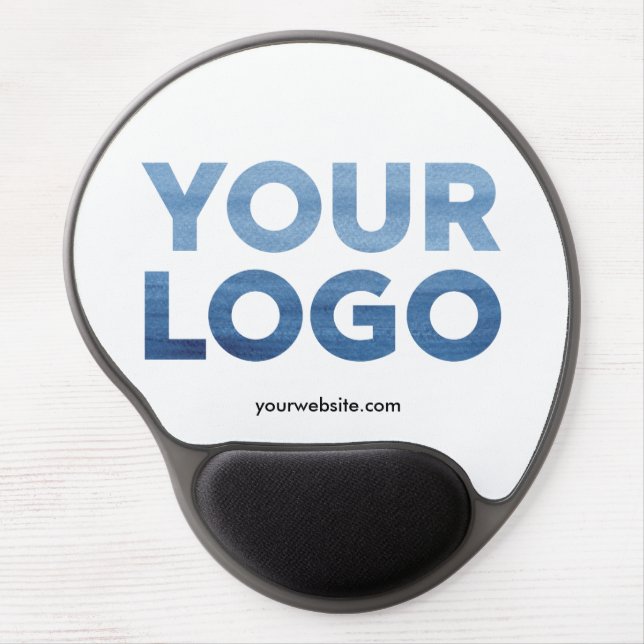 Custom Company Logo and Business Website or Slogan Gel Mouse Pad (Front)