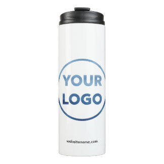 Custom Company Logo and Business Website Thermal Tumbler