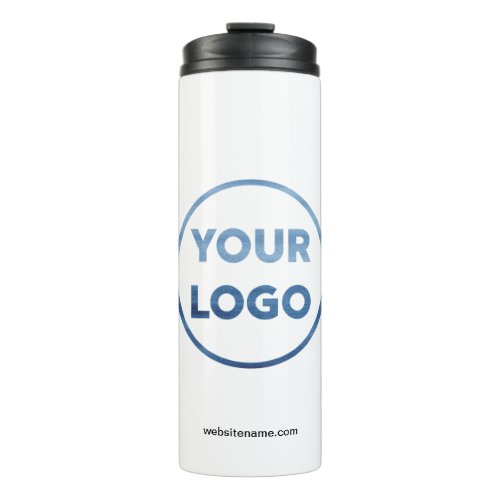Custom Company Logo and Business Website Thermal Tumbler