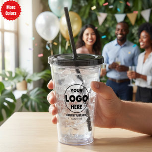 Custom Company Logo and Personalized Business Name Acrylic Tumbler