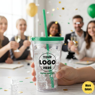 Custom Company Logo and Personalized Business Name Acrylic Tumbler