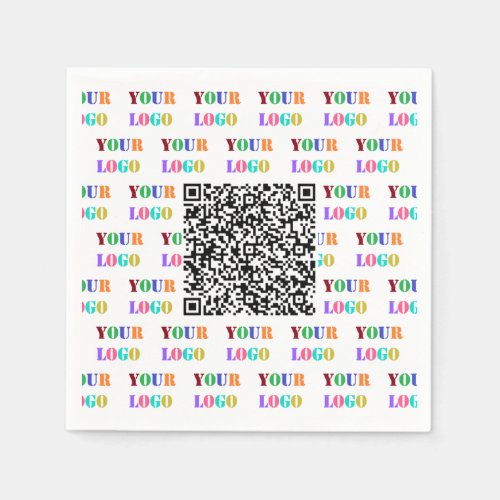 Custom Company Logo and QR Code Business Napkins