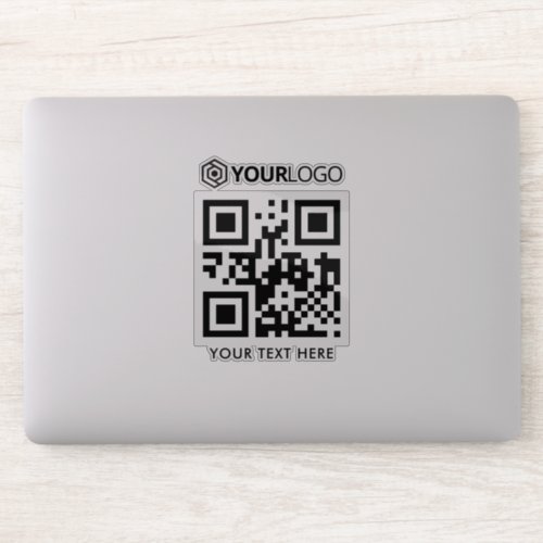 Custom Company Logo and QR Code Cut Vinyl Sticker