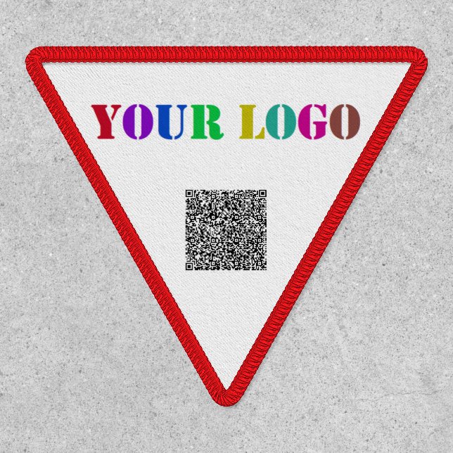 Custom Company Logo and QR Code Patch Template (Front)
