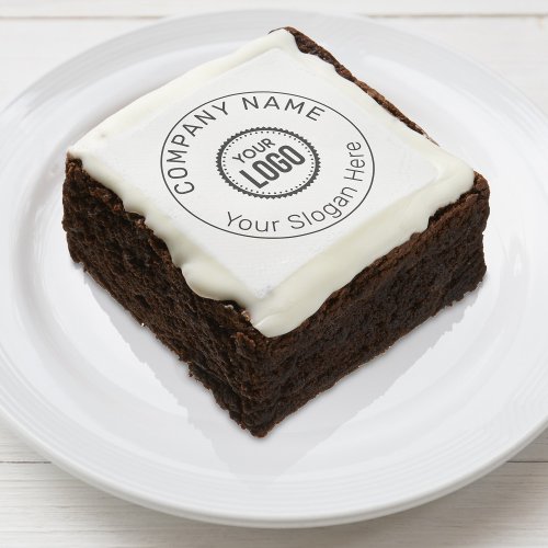 Custom Company Logo And Slogan With Promotional Brownie