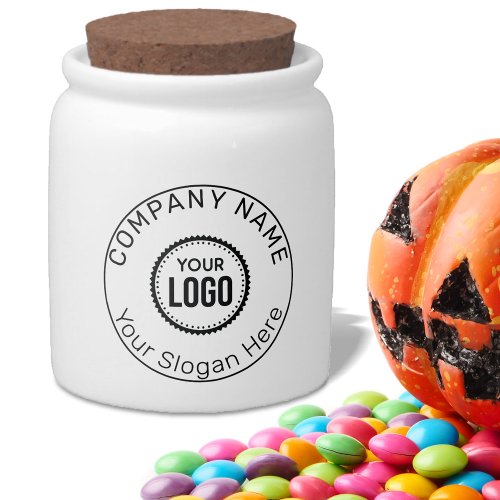 Custom Company Logo And Slogan With Promotional Candy Jar