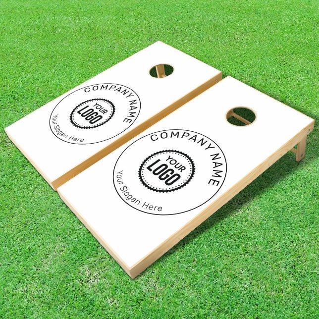 Custom Company Logo And Slogan With Promotional Cornhole Set (Creator Uploaded)