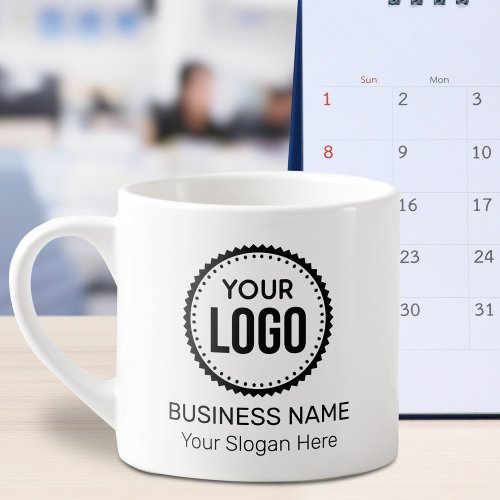 Custom Company Logo And Slogan With Promotional Espresso Cup