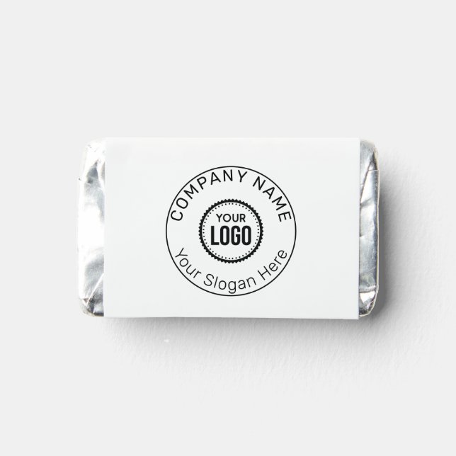 Custom Company Logo And Slogan With Promotional Hershey's Miniatures (Back)