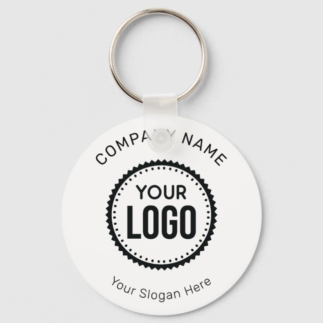 Custom Company Logo And Slogan With Promotional Keychain (Front)