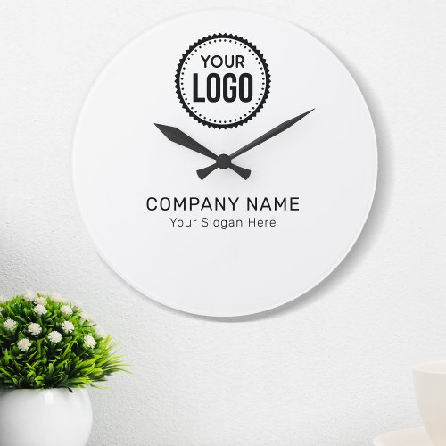 Custom Company Logo And Slogan With Promotional Large Clock