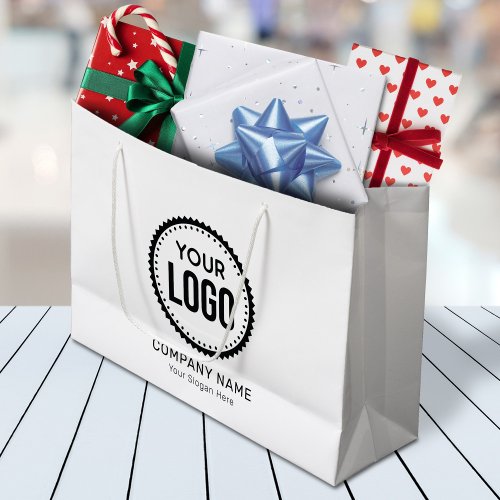 Custom Company Logo And Slogan With Promotional Large Gift Bag