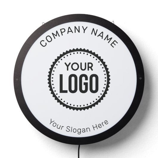 Custom Company Logo And Slogan With Promotional LED Sign (Lights Off)