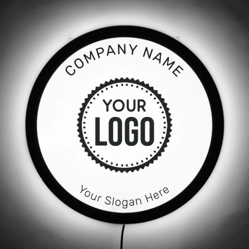 Custom Company Logo And Slogan With Promotional LED Sign