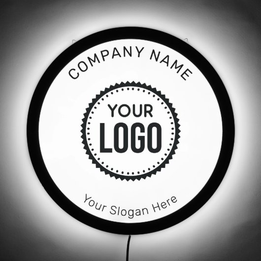 Custom Company Logo And Slogan With Promotional LED Sign (Front)