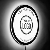 Custom Company Logo And Slogan With Promotional LED Sign (Angle)