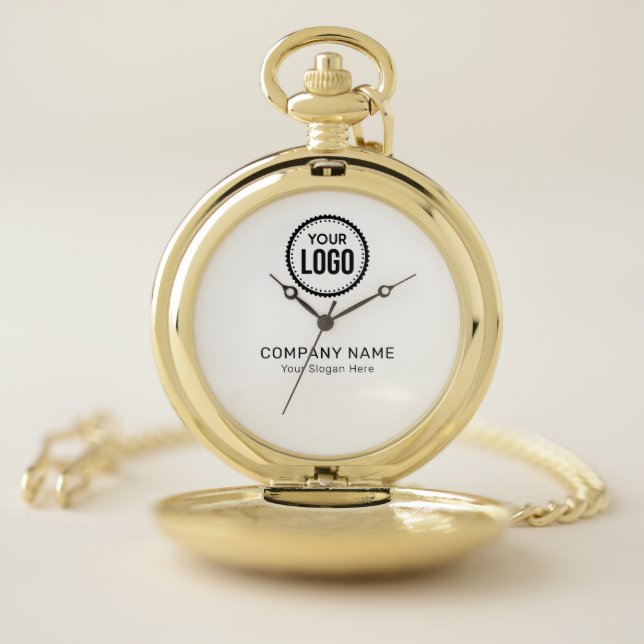 Custom Company Logo And Slogan With Promotional Pocket Watch (Inside)