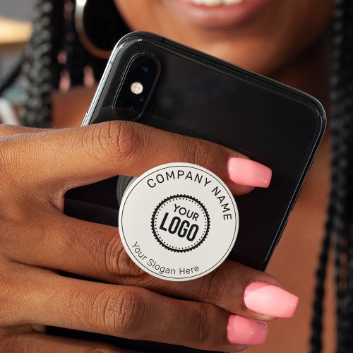 Custom Company Logo And Slogan With Promotional PopSocket