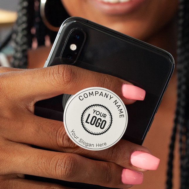 Custom Company Logo And Slogan With Promotional PopSocket (Creator Uploaded)