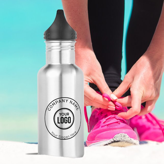 Custom Company Logo And Slogan With Promotional Stainless Steel Water Bottle (Creator Uploaded)
