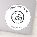 Custom Company Logo And Slogan With Promotional Sticker | Zazzle