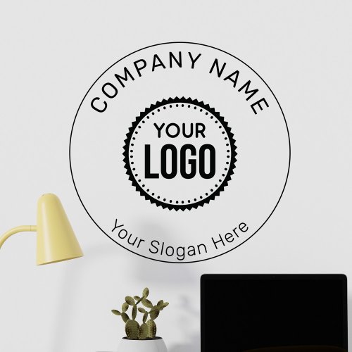 Custom Company Logo And Slogan With Promotional Wall Decal
