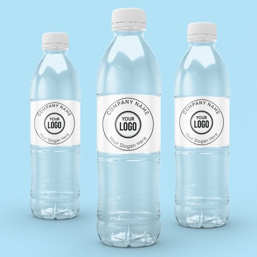 Custom Company Logo And Slogan With Promotional Water Bottle Label