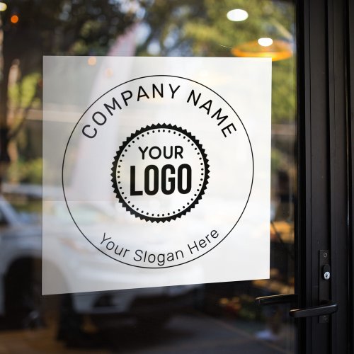 Custom Company Logo And Slogan With Promotional Window Cling