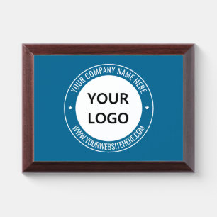 Custom Company Logo and Text Award Plaque Template