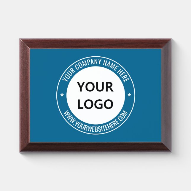 Custom Company Logo and Text Award Plaque Template (Horizontal)