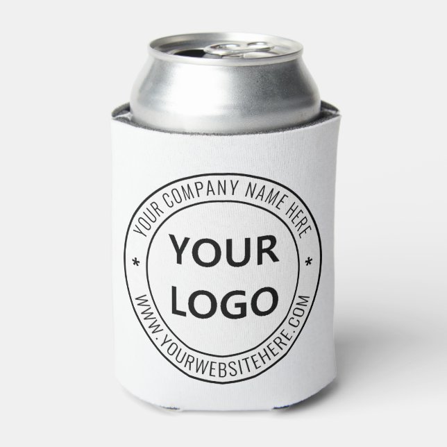Custom Company Logo and Text Branded Can Cooler (Can Front)