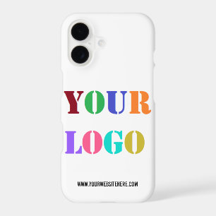 Custom Company Logo and Text Branded iPhone Case
