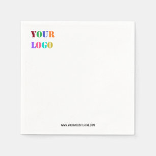 Custom Company Logo and Text Branded Napkins