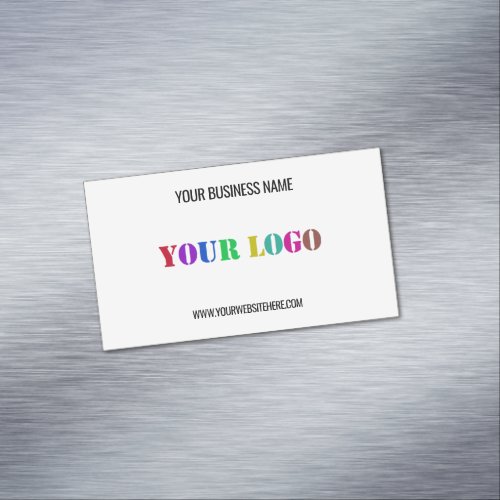 Custom Company Logo and Text Business Card Magnet