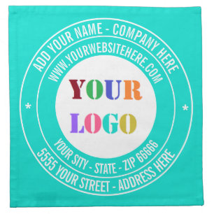 Custom Company Logo and Text Business Cloth Napkin