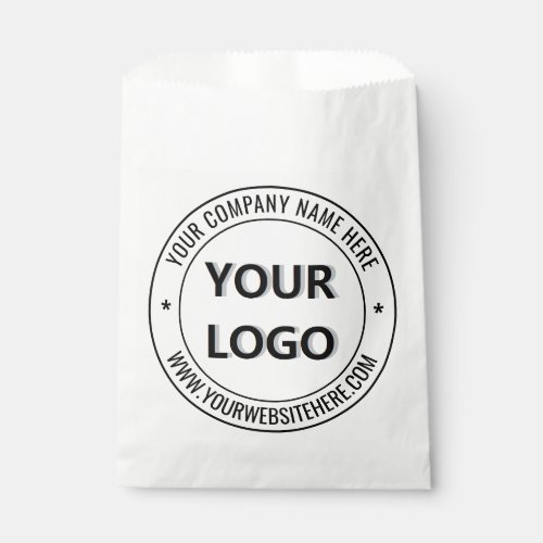 Custom Company Logo and Text Business Favor Bag