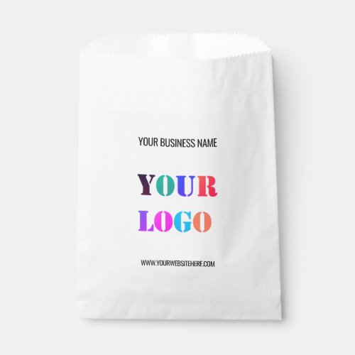 Custom Company Logo and Text Business Favor Bag